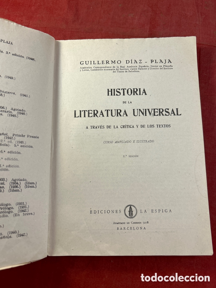 Libros de segunda mano: HISTORIA DE LA LITERATURA UNIVERSAL - Foto 2