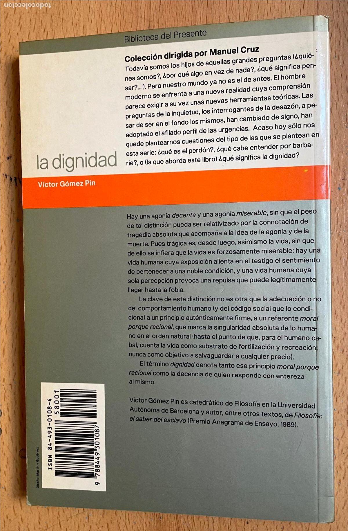 Libros de segunda mano: LA DIGNIDAD, lamento de la razon repudiada, Victor Gomez Pin - Foto 2
