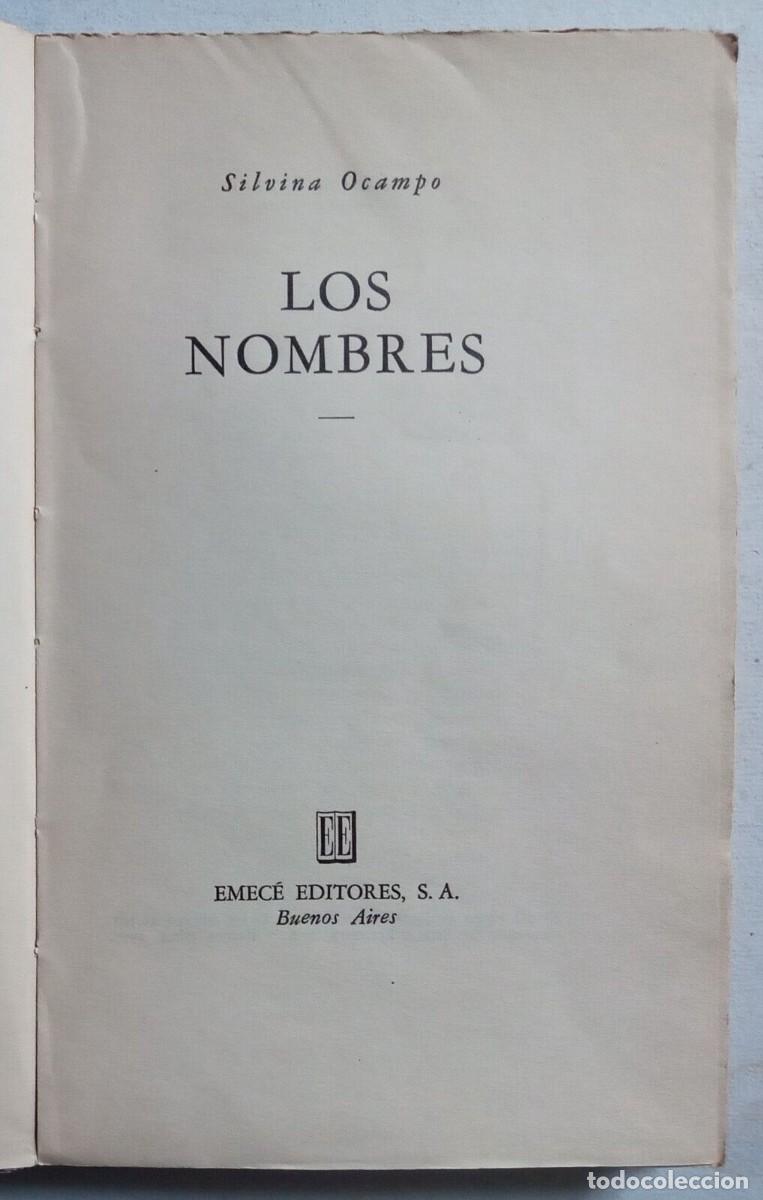 Libros de segunda mano: Ocampo, Silvina - Los Nombres - Primera Edici&oacute;n - (1953) - SIGNED - Foto 4