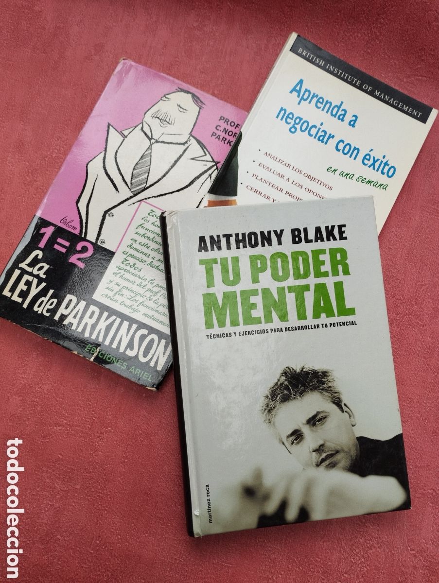 Libros de segunda mano: 3 libros sobre desarrollo personal: Tu poder mental, La ley de Parkinson, Aprende a negociar con &eacute;xi - Foto 1