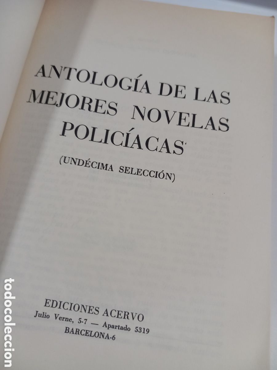 Libros de segunda mano: ANTOLOG&Iacute;A POLICIACA / UND&Eacute;CIMA SELECCI&Oacute;N 1973 EDICIONES ACERVO - Foto 4