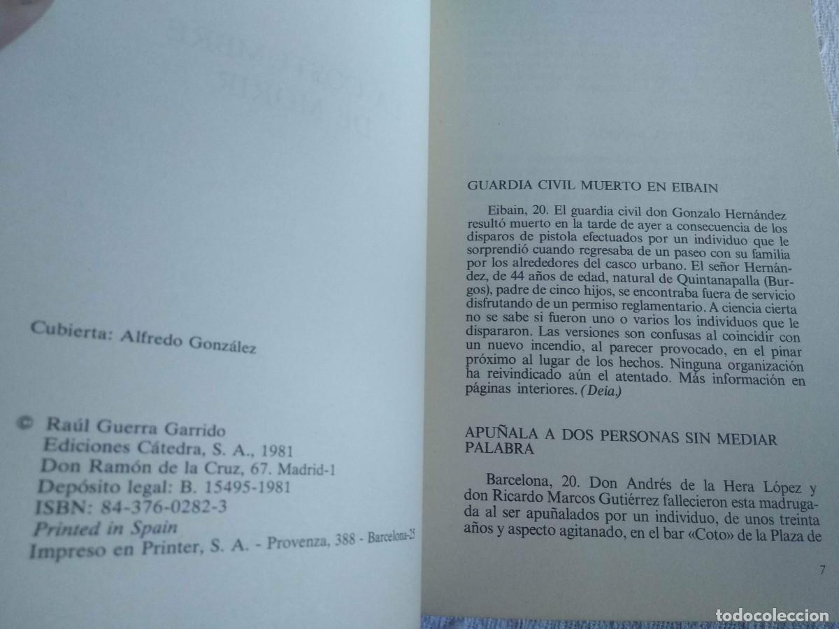 Libros de segunda mano: La costumbre de morir. Ra&uacute;l Guerra Garrido - Foto 3