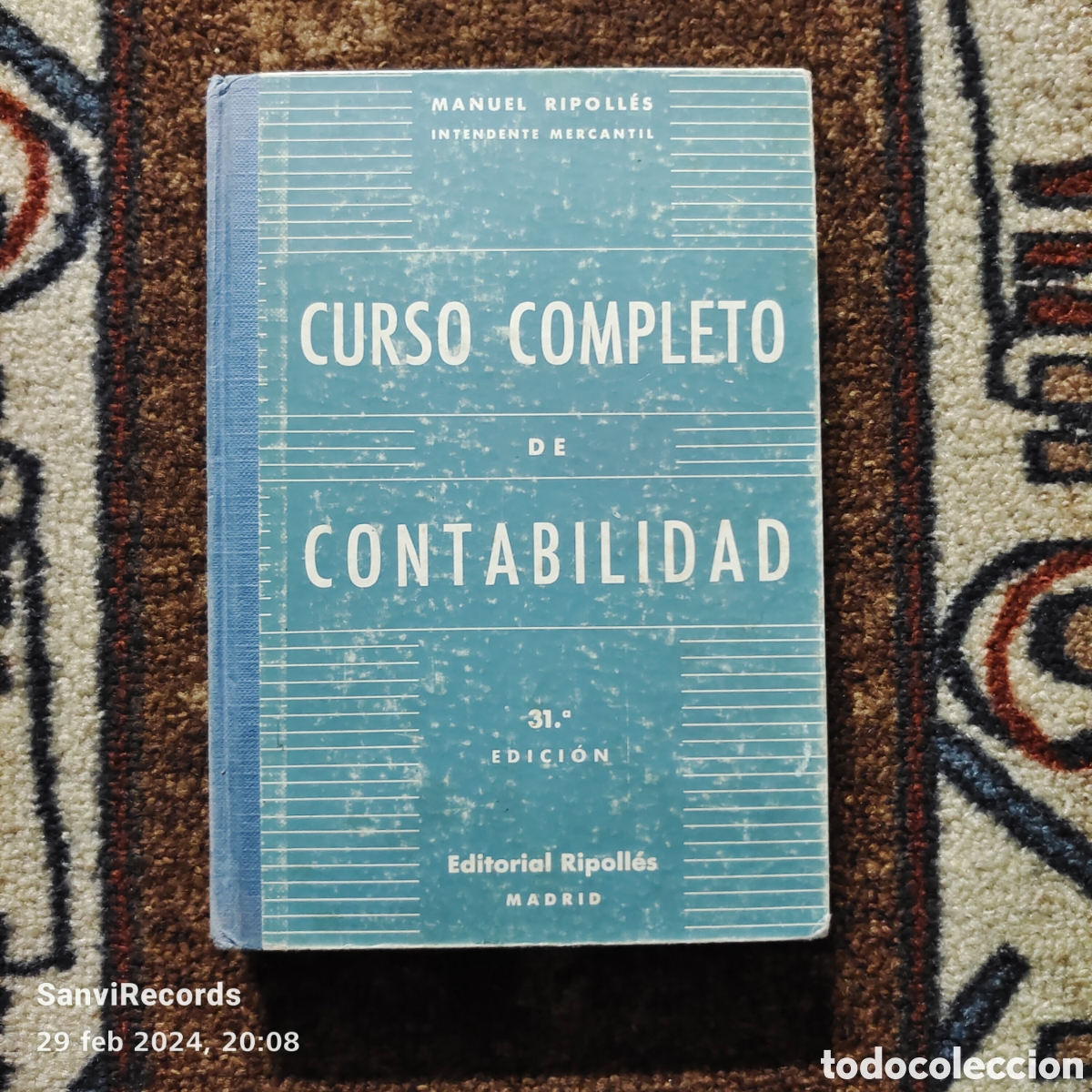 Libros de segunda mano: CURSO COMPLETO DE CONTABILIDAD (MANUEL RIPOLL&Eacute;S) (EDITORIAL RIPOLL&Eacute;S) - Foto 1