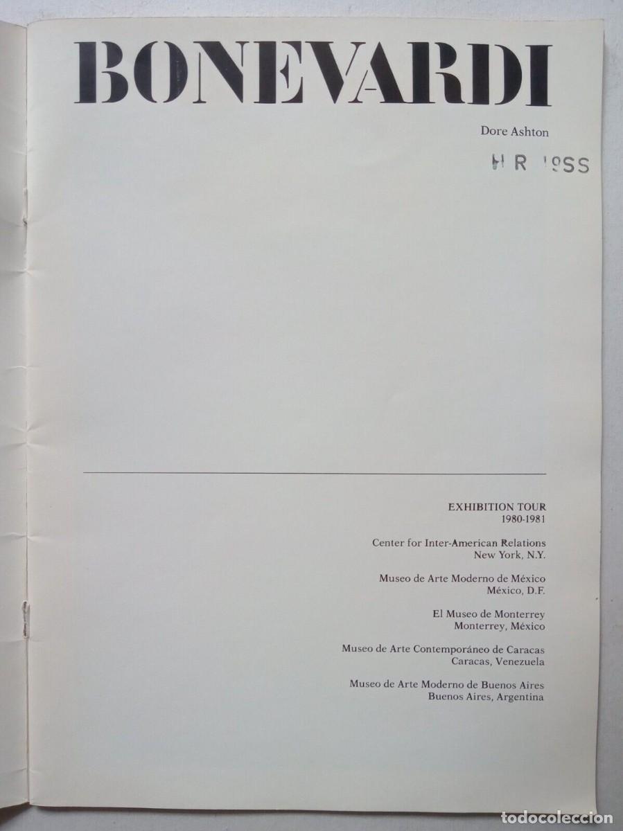 Libros de segunda mano: Dore Ashton - Marcelo Bonevardi - Exhibition Tour - John Stringer - (1980) - Foto 2