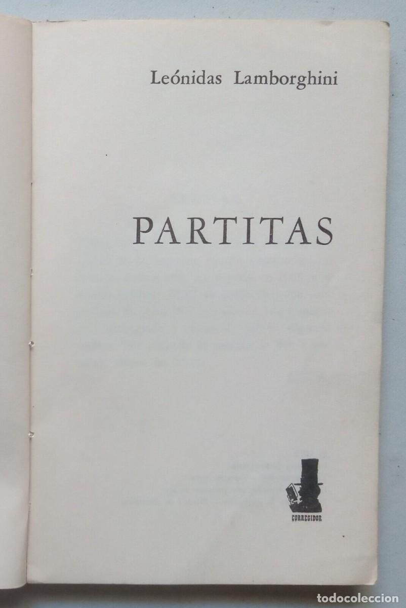 Libros de segunda mano: Lamborghini, Le&oacute;nidas - Partitas - Jorge Werffeli - Primera Edici&oacute;n - (1972) - Foto 2