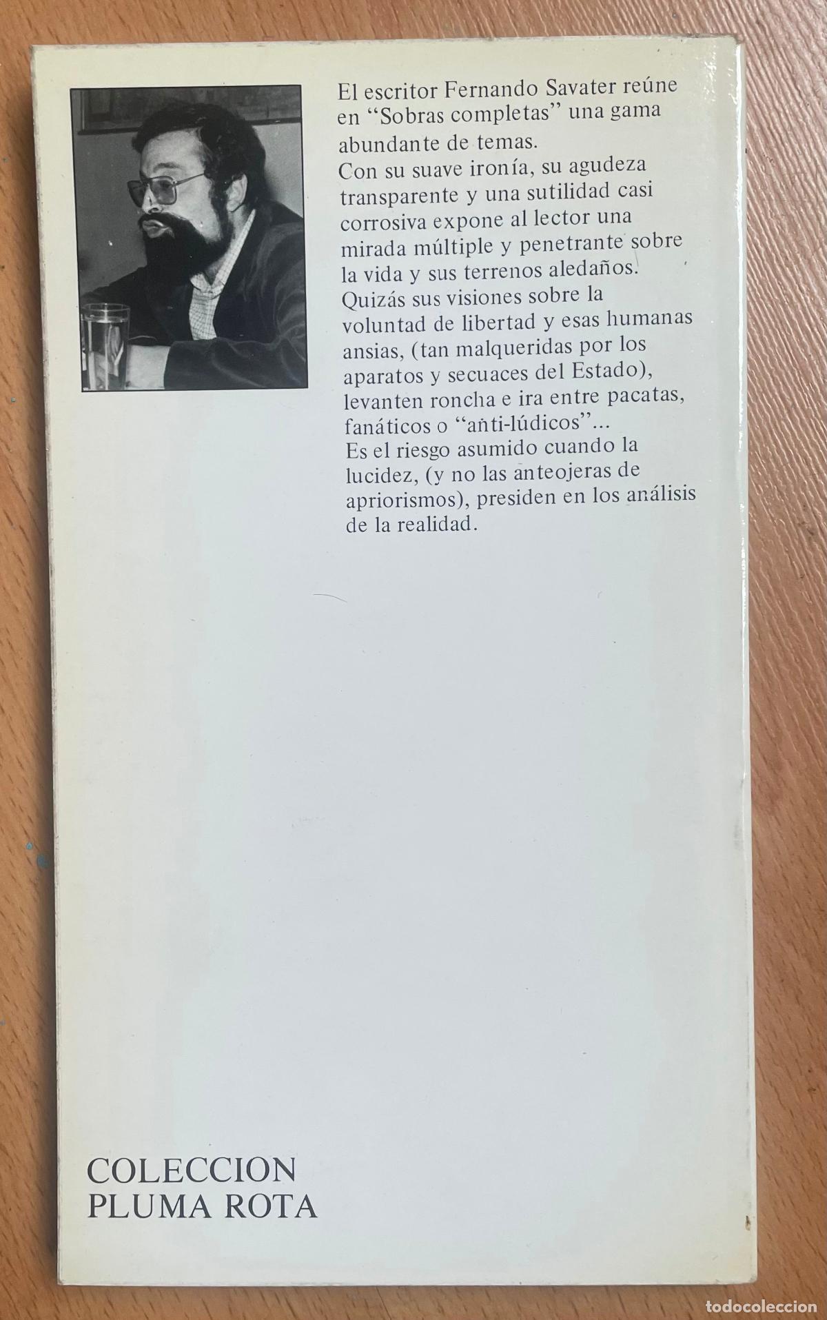 Libros de segunda mano: SO BRAS COMPLETAS, Fernando Savater - Foto 2