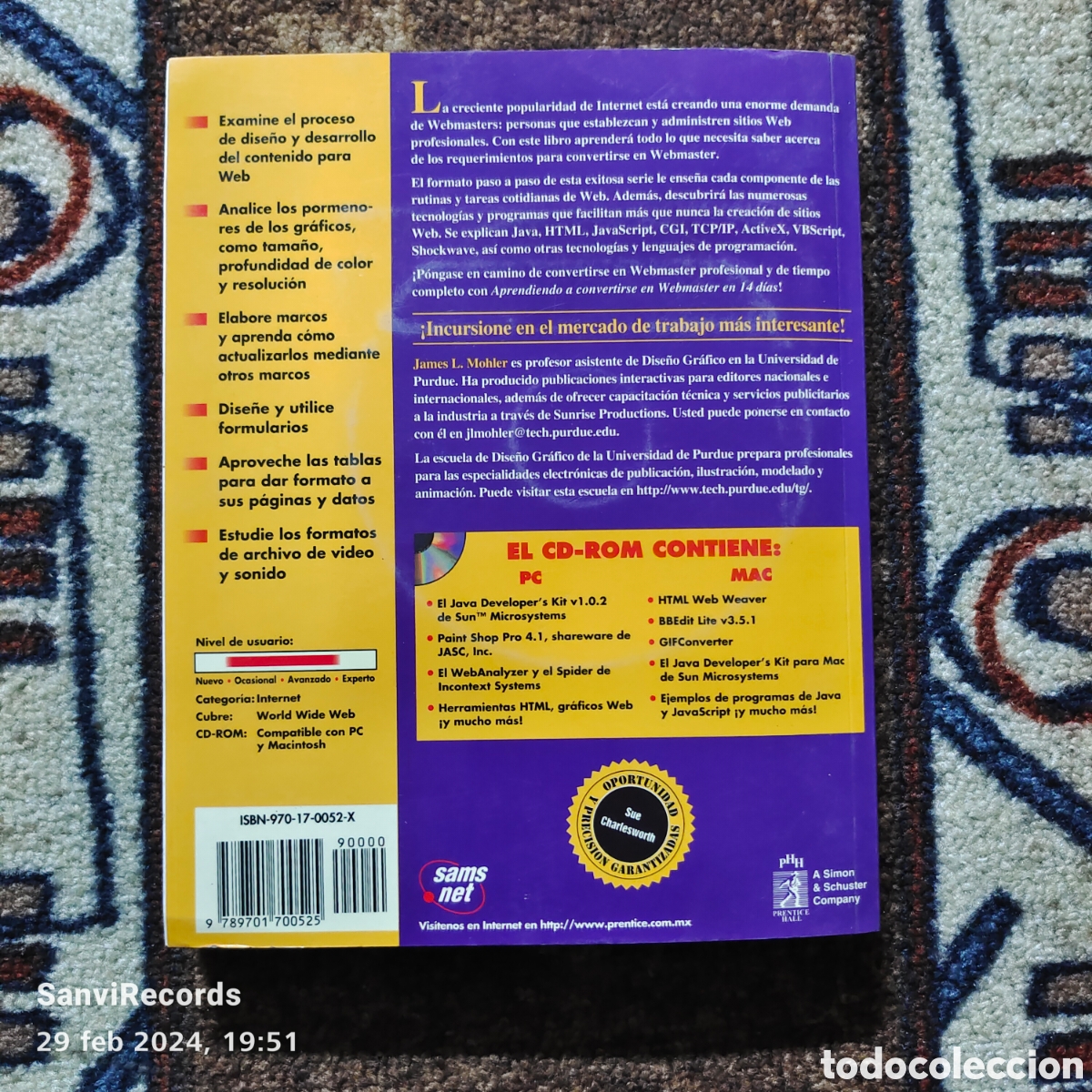 Libros de segunda mano: APRENDIENDO A CONVERTIRSE EN WEBMASTER EN 14 DIAS (JAMES L. MOHLER) - Foto 2