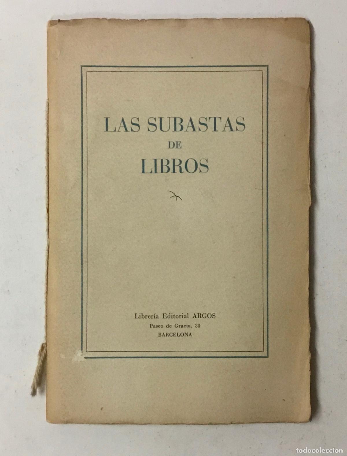 Libros de segunda mano: LAS SUBASTAS DE LIBROS. - Foto 1