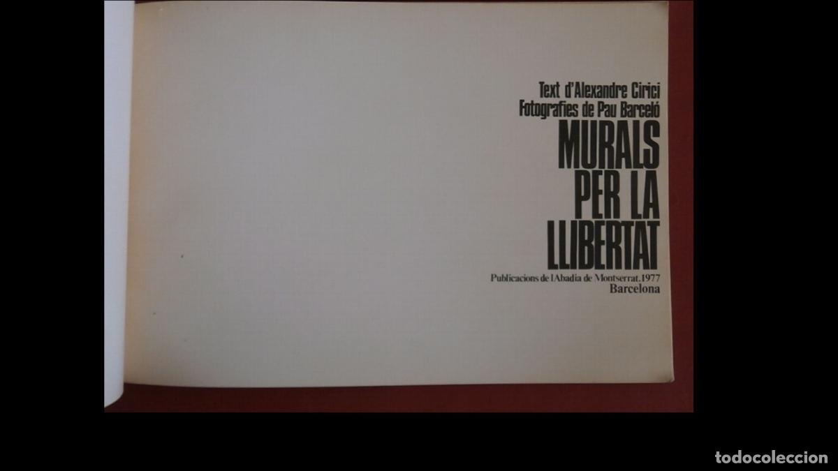 Libros de segunda mano: Murals per la Llibertat. Cirici, Alexandre - Foto 6