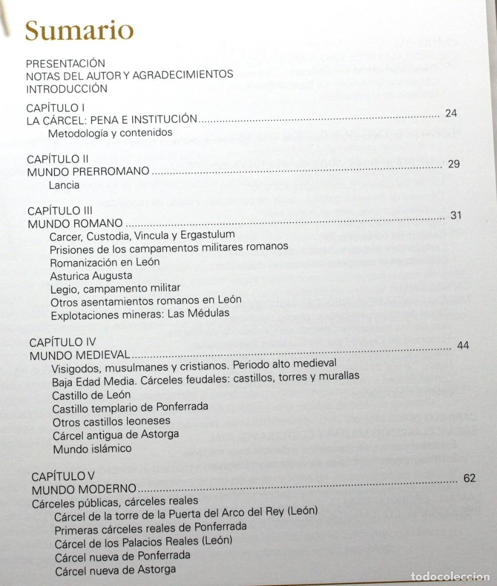 Libros de segunda mano: HISTORIA DE LAS CARCELES LEONESAS. Castro, Benigno. Le&oacute;n Historia Edificios Construcciones - Foto 2