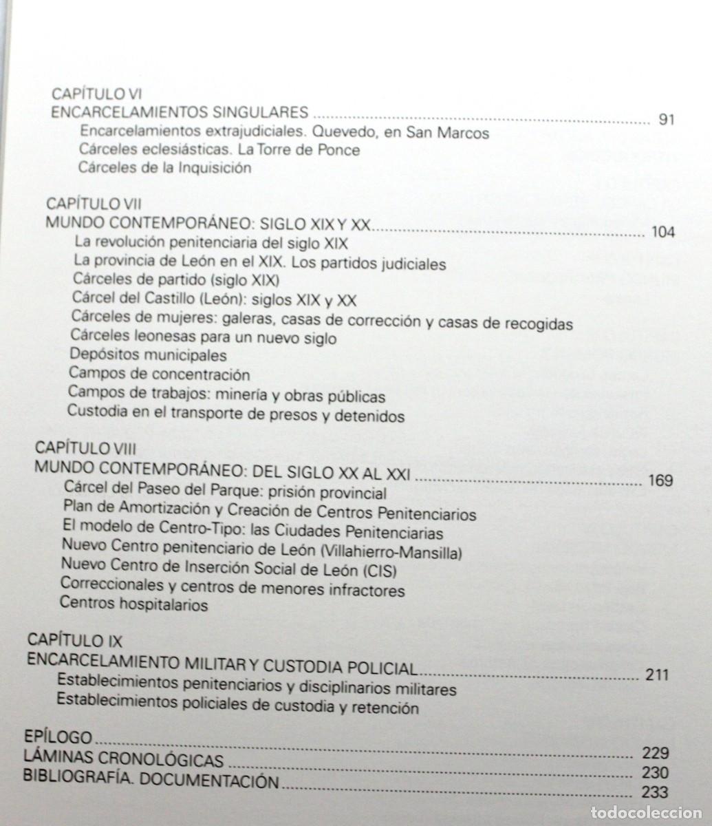 Libros de segunda mano: HISTORIA DE LAS CARCELES LEONESAS. Castro, Benigno. Le&oacute;n Historia Edificios Construcciones - Foto 3