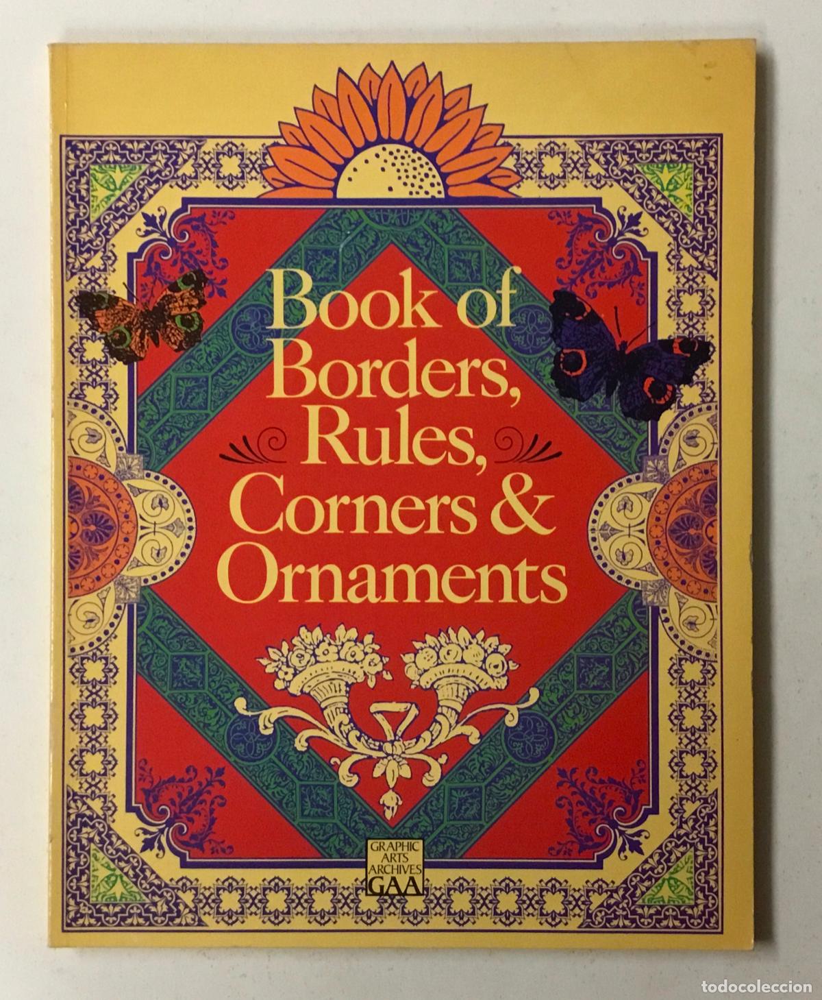 Libros de segunda mano: BOOK OF BORDERS, RULES, CORNERS & ORNAMENTS. - Foto 1
