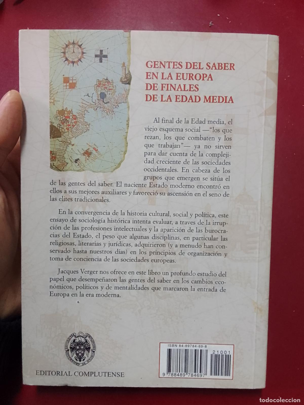 Libros de segunda mano: Jacques Verger: Gentes del saber en la Europa de finales de la Edad Media - Foto 2