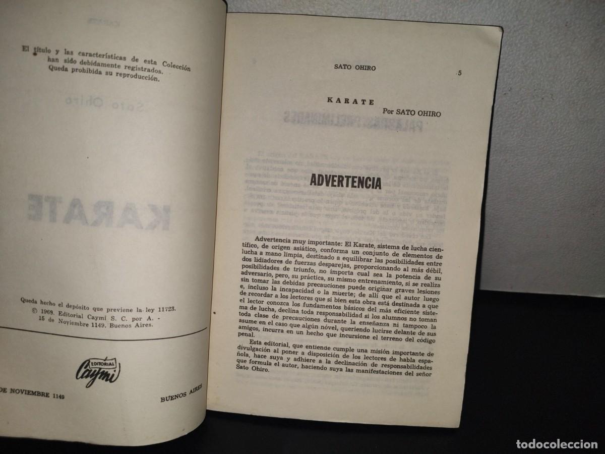 Libros de segunda mano: 94- KARATE - SATO OHIRO - EDITORIAL CAYMI - 1969 - Foto 5