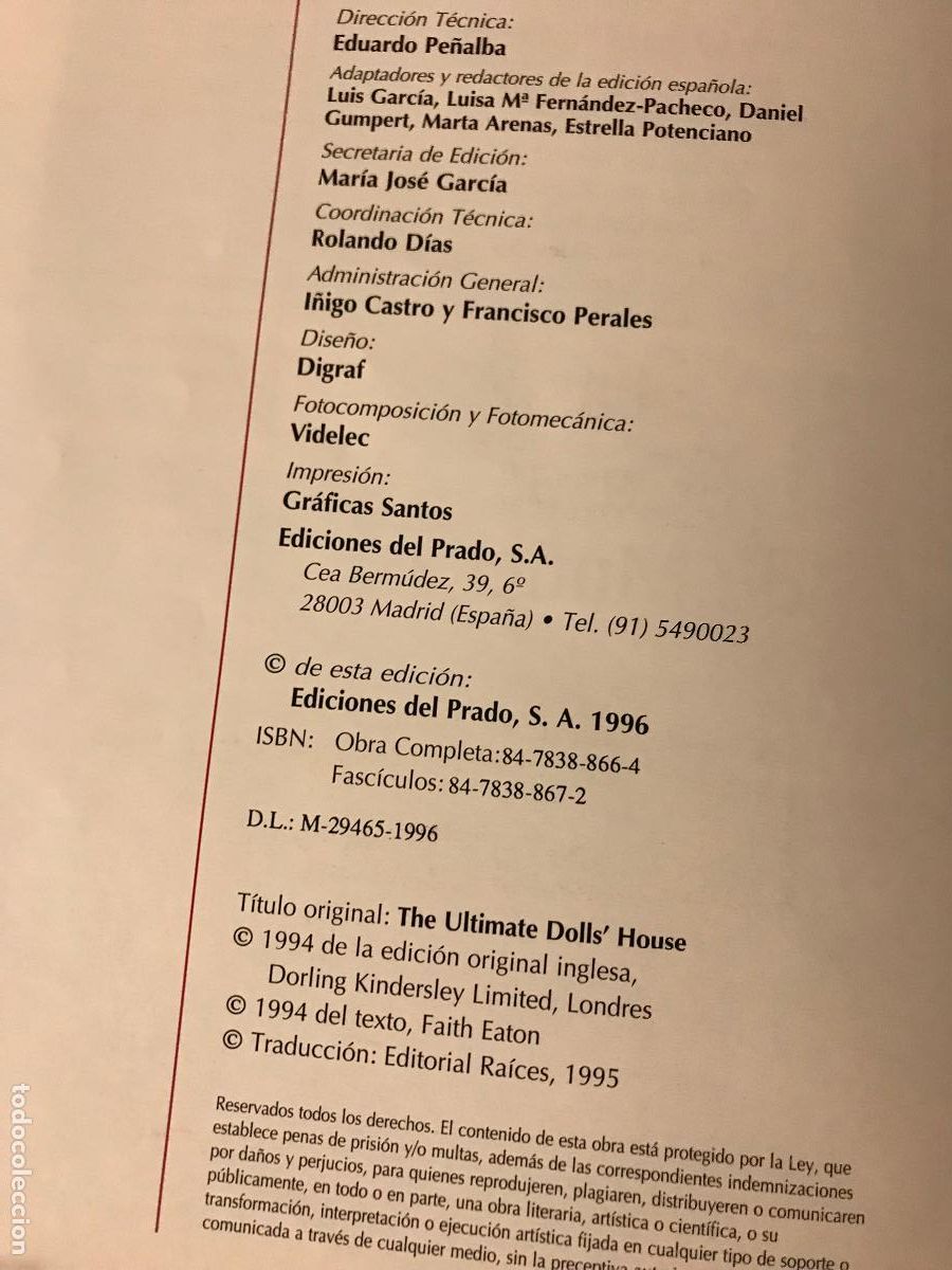 Libros de segunda mano: Casa de mu&ntilde;ecas. Ediciones del Prado. 6 Vol&uacute;menes. COLECCI&Oacute;N COMPLETA - Foto 3