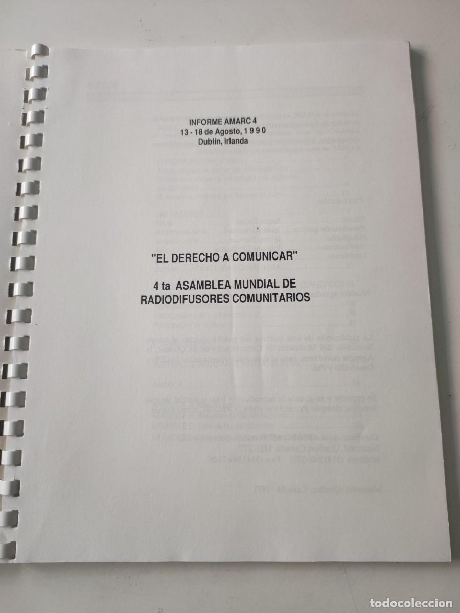 Libros de segunda mano: El derecho a comunicar. Informe Amarc. 1990. - Foto 2
