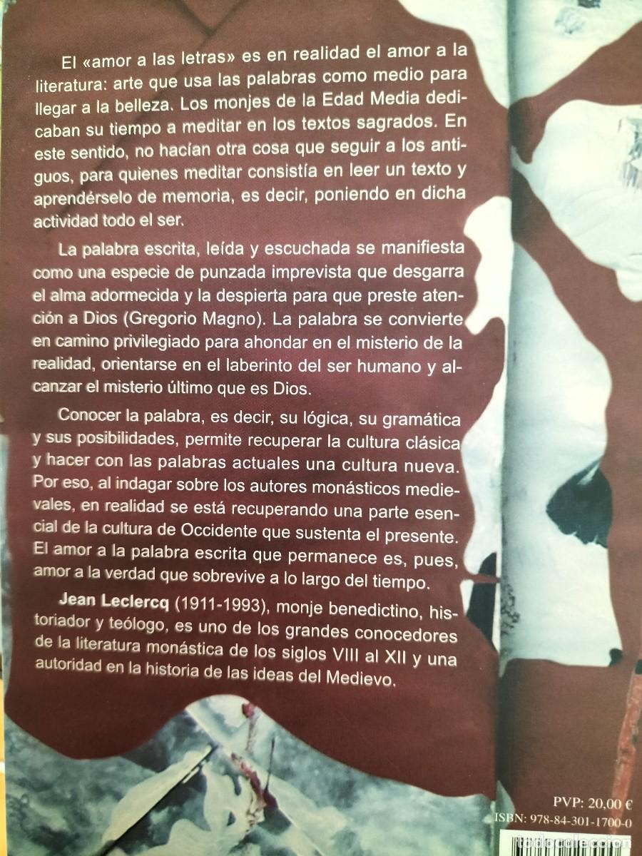 Libros de segunda mano: El amor a las letras y el deseo de Dios (Jean Leclercq) - Foto 2