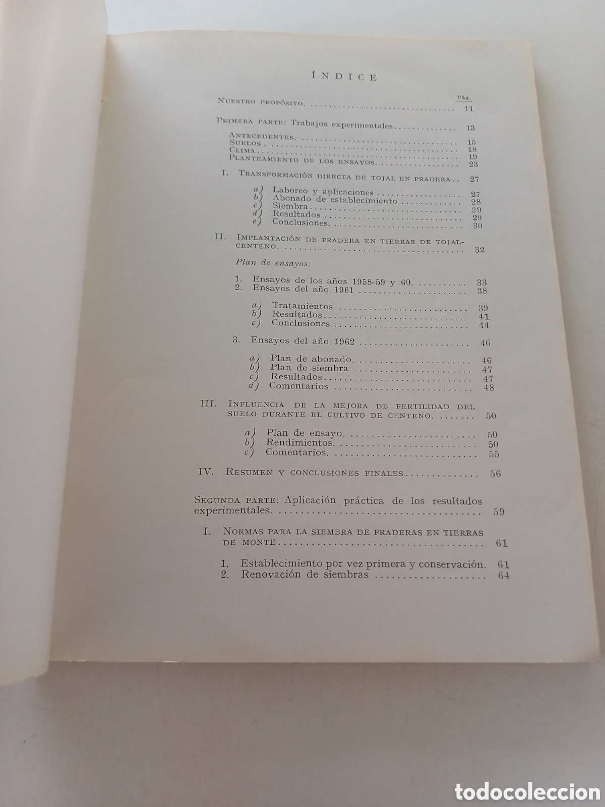 Libros de segunda mano: Transformaci&oacute;n en pradera de los montes de Galicia 1969 - Foto 2
