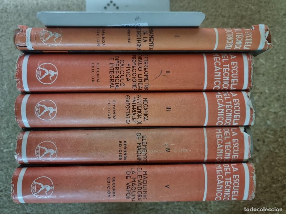 Libros de segunda mano: La Escuela del Tecnico Mecanico.5 Tomos.Editorial Labor - Foto 2