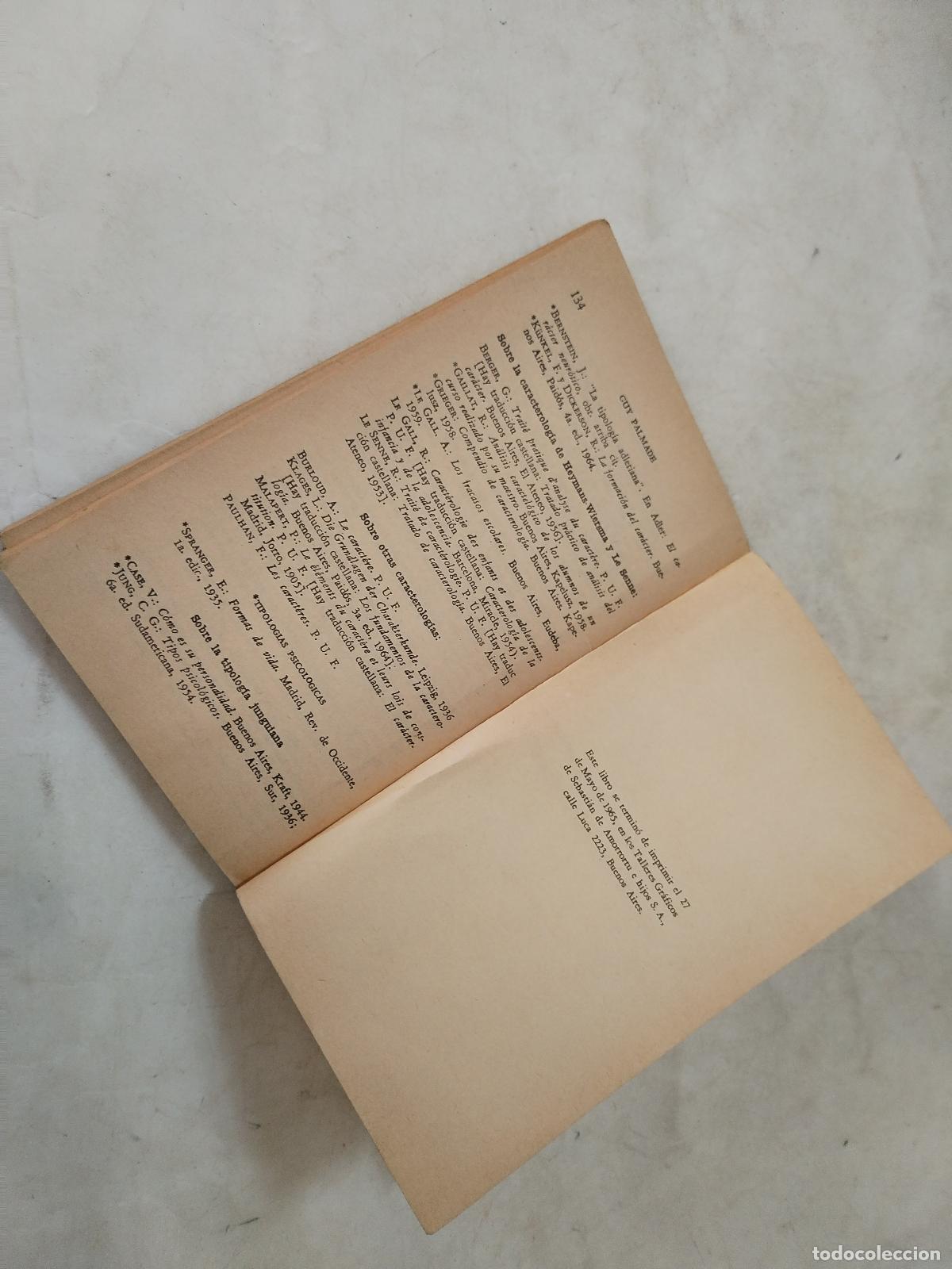 Libros de segunda mano: La caracterolog&iacute;a, Guy Palmade, Ed. Paidos - c120 - Foto 9
