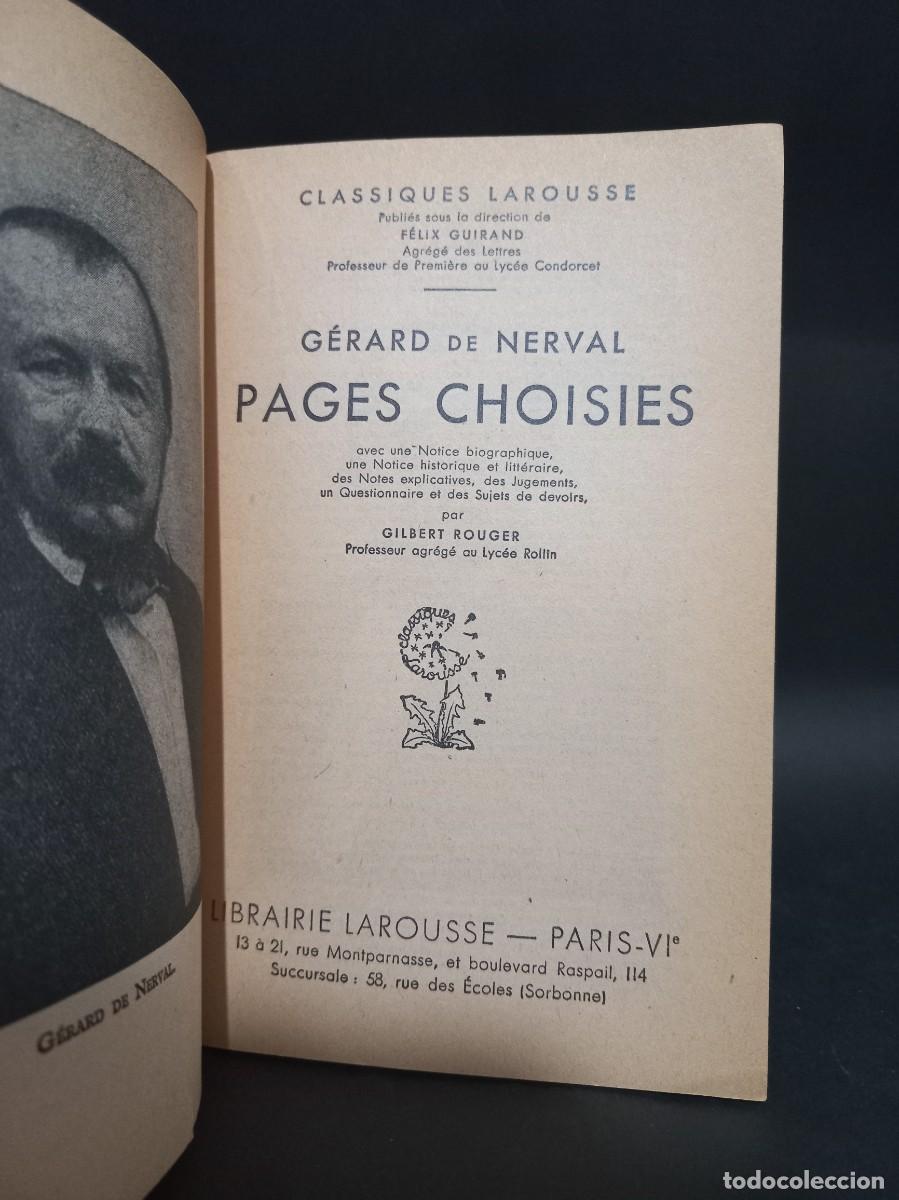 Libros de segunda mano: GERARD DE NERVAL - PAGES CHOISIES - 1936 - Foto 2