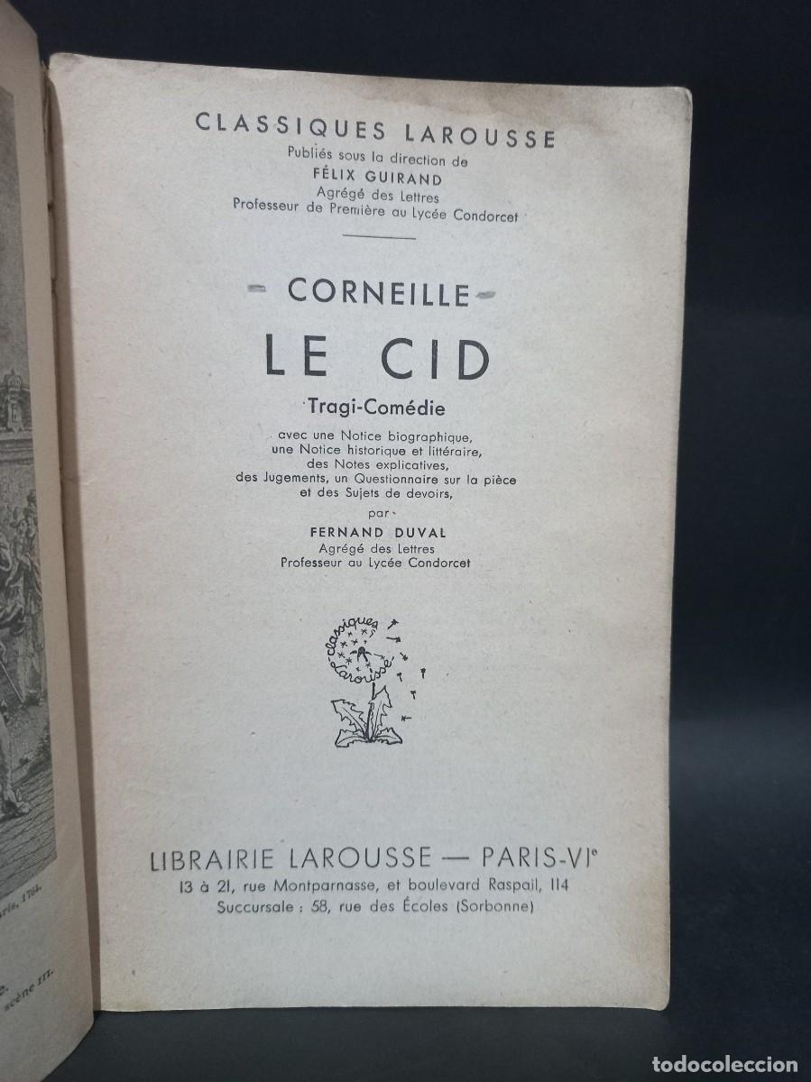 Libros de segunda mano: CORNEILLE - LE CID - 1938 - Foto 3
