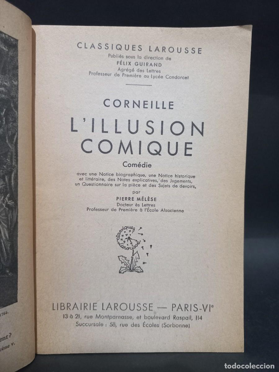 Libros de segunda mano: CORNEILLE - LILLUSION COMIQUE - 1937 - Foto 3
