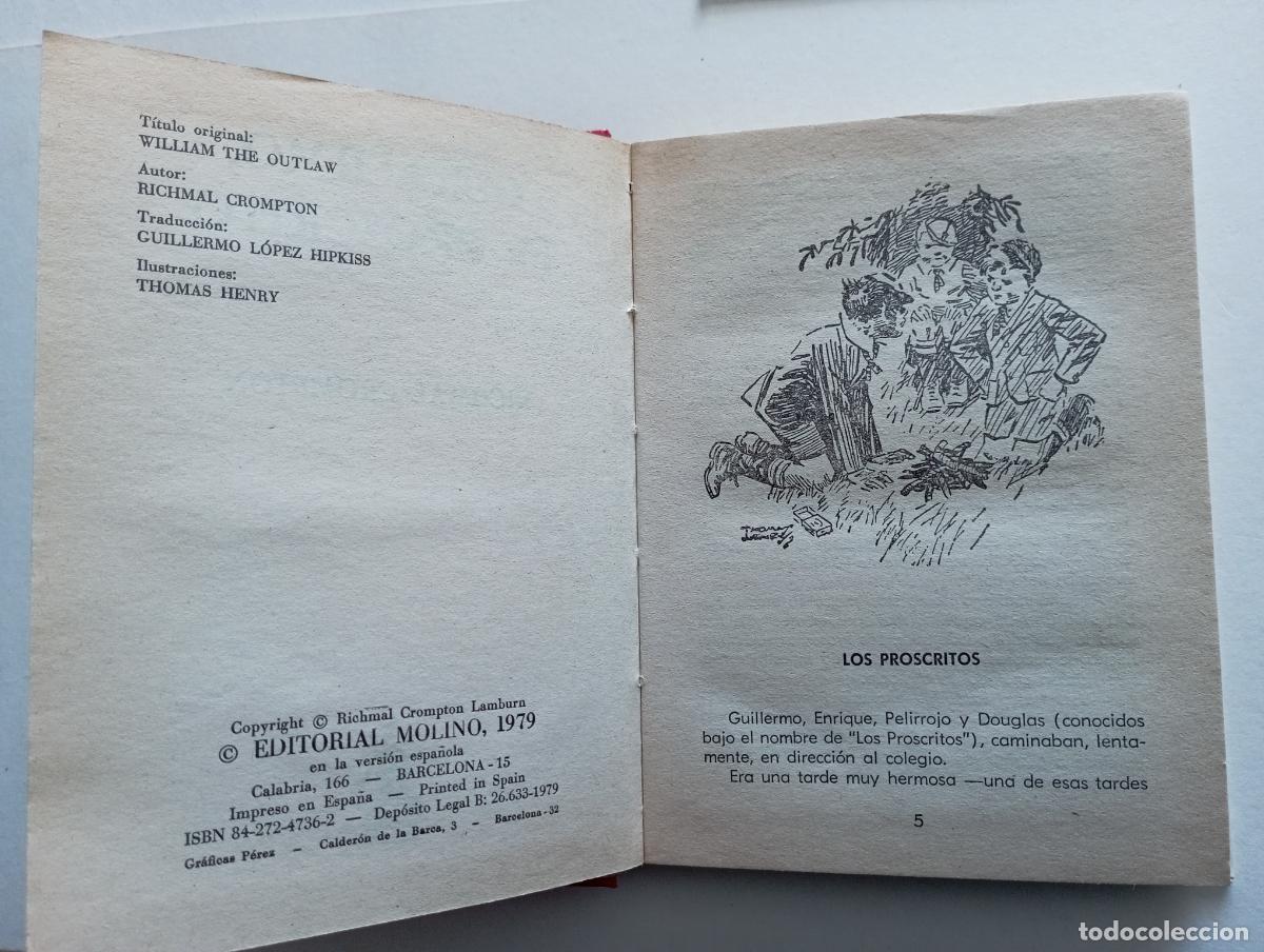 Libros de segunda mano: GUILLERMO EL PROSCRITO N&ordm; 3 - RICHMAL CROMPTON - EDITORIAL MOLINO - Foto 3