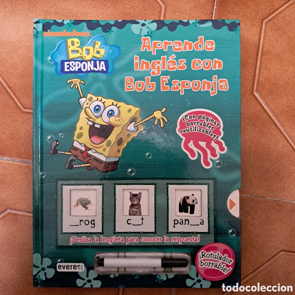 Libros de segunda mano: Aprende ingl&eacute;s con bob esponja. Con rotulador borrable. (2012 everest nickelodeon) - Foto 1