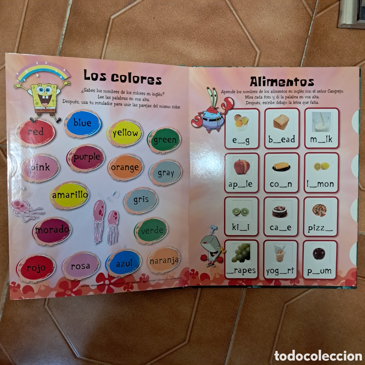Libros de segunda mano: Aprende ingl&eacute;s con bob esponja. Con rotulador borrable. (2012 everest nickelodeon) - Foto 3