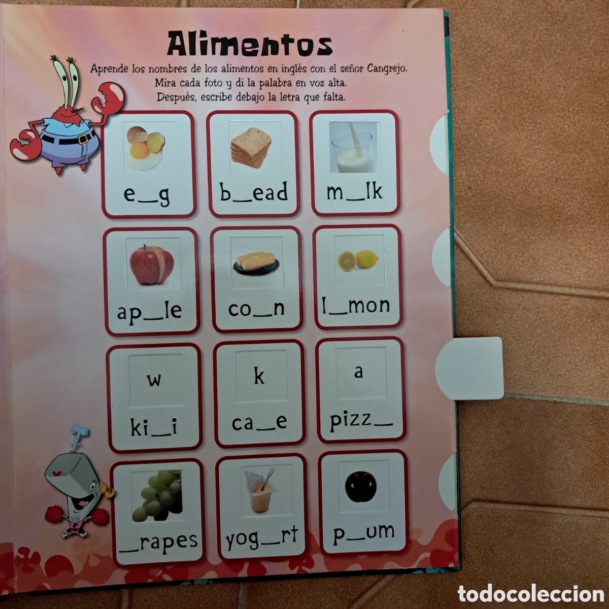Libros de segunda mano: Aprende ingl&eacute;s con bob esponja. Con rotulador borrable. (2012 everest nickelodeon) - Foto 4