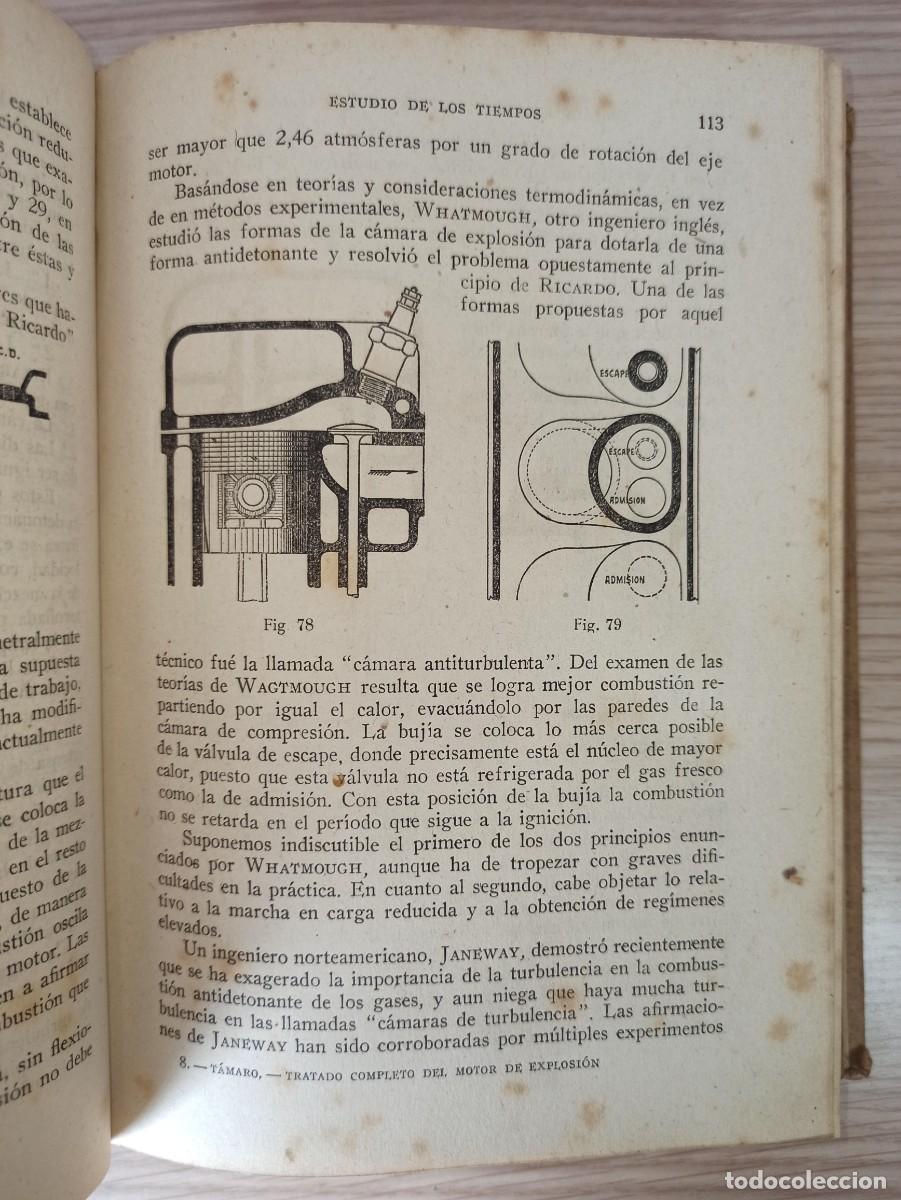 Libros de segunda mano: &rdquo;Tratado completo del motor de explosi&oacute;n&rdquo; de D. T&aacute;maro (Ed. Antonio Roch) - Foto 5