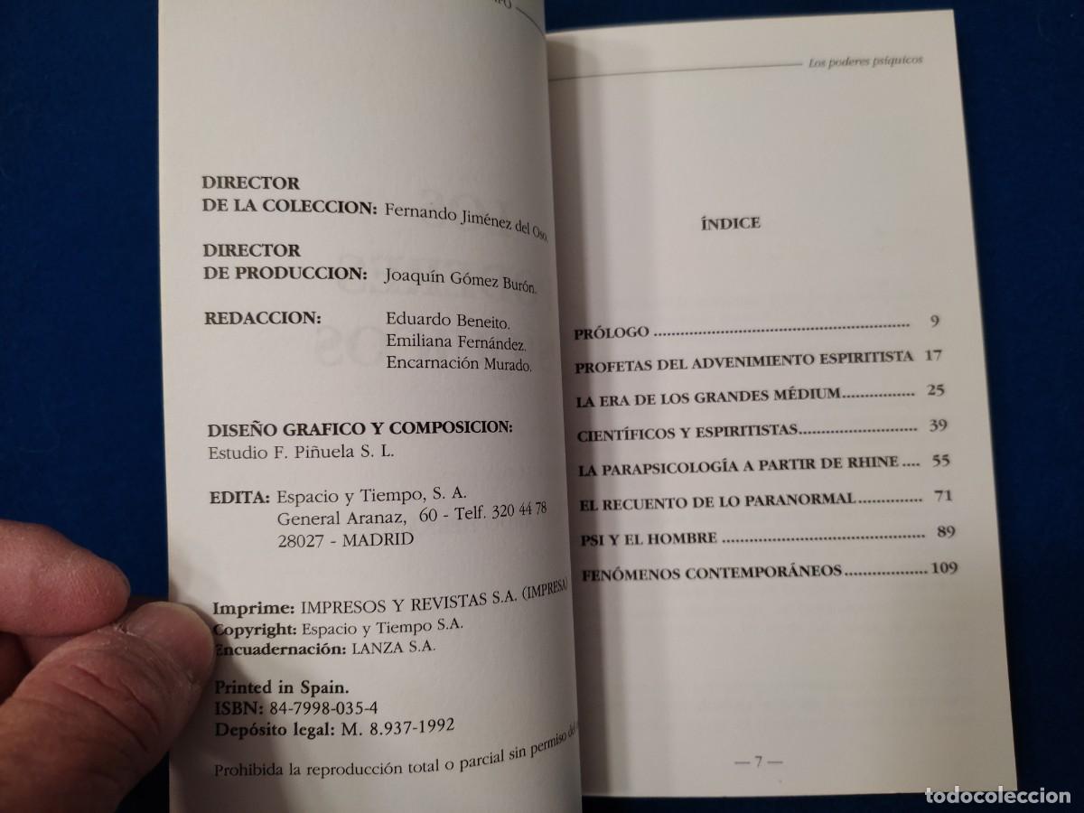 Libros de segunda mano: Los Poderes Ps&iacute;quicos Abelardo Hern&aacute;ndez Ediciones Espacio y Tiempo 1992. - Foto 5
