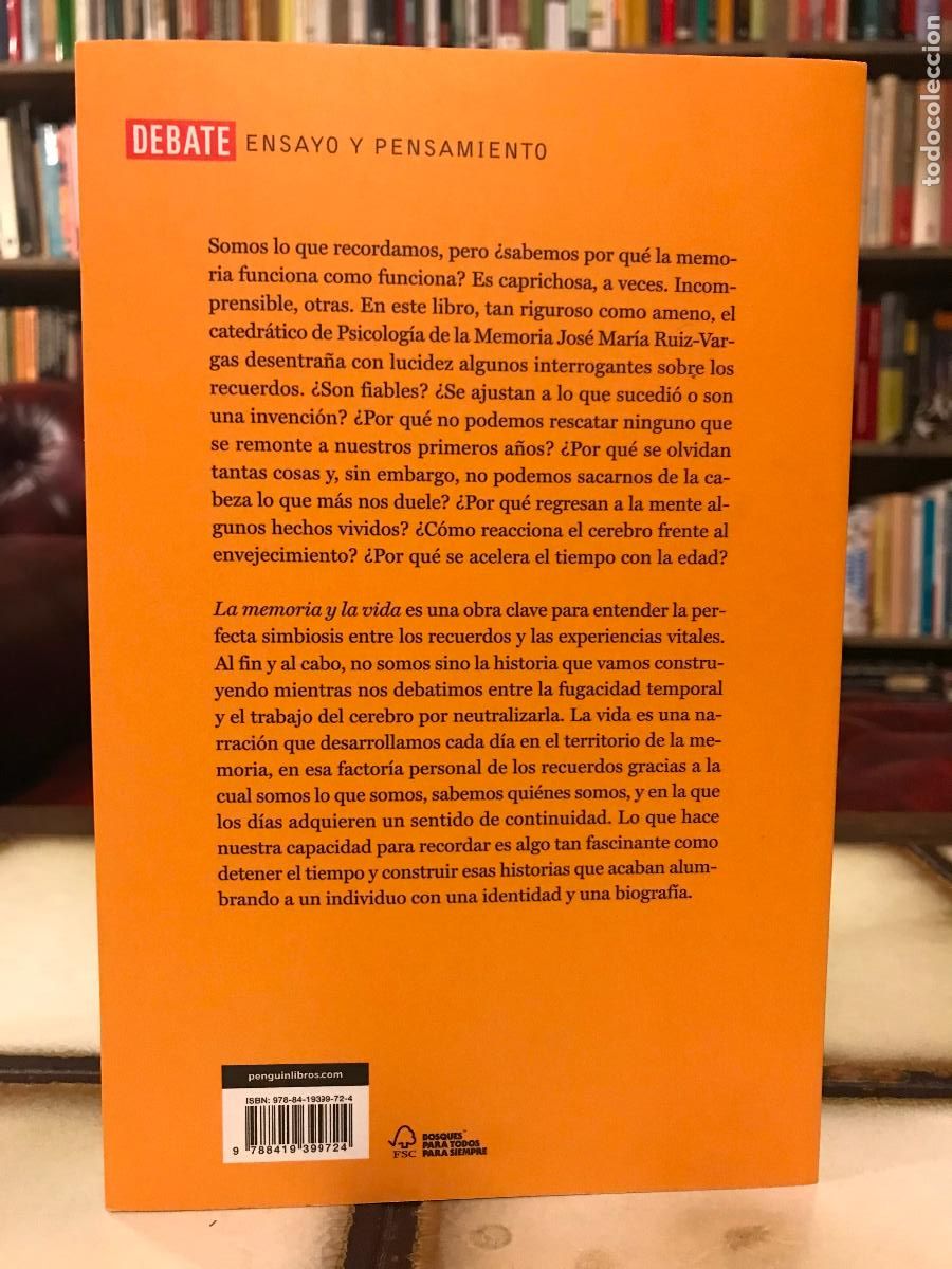 Libros de segunda mano: La memoria y la vida. Jos&eacute; Mar&iacute;a Ruiz-Vargas. - Foto 2