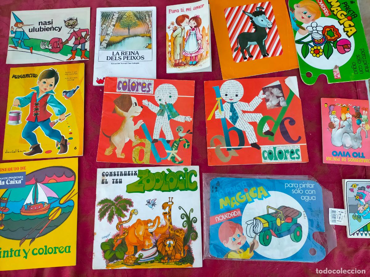 Libros de segunda mano: Lote libros infantiles antiguos y vintage dibujo pintura cuadernos para colorear