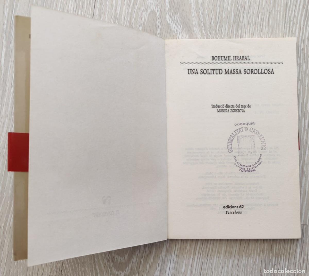 Libros de segunda mano: Libro Una solitud Massa Sorollosa - Foto 3
