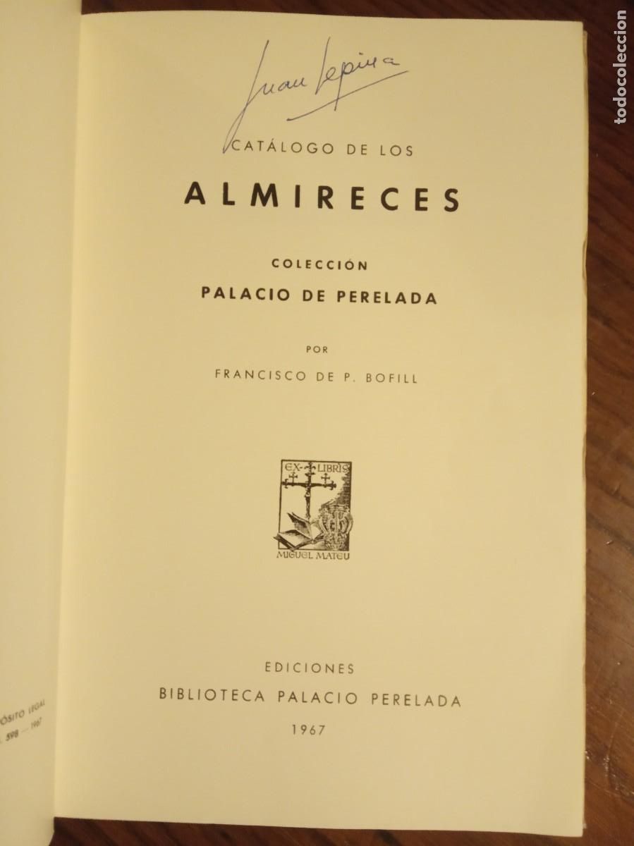 Libros de segunda mano: Cat&aacute;logo de los Almireces. Colecci&oacute;n Palacio de Perelada.-Francisco de P. Bofill. - Foto 3