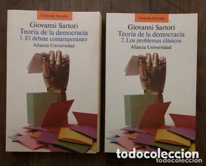 Libri di seconda mano: SARTORI Giovanni / Teor&iacute;a de la democracia Vols. 1 y 2 ed. Alianza