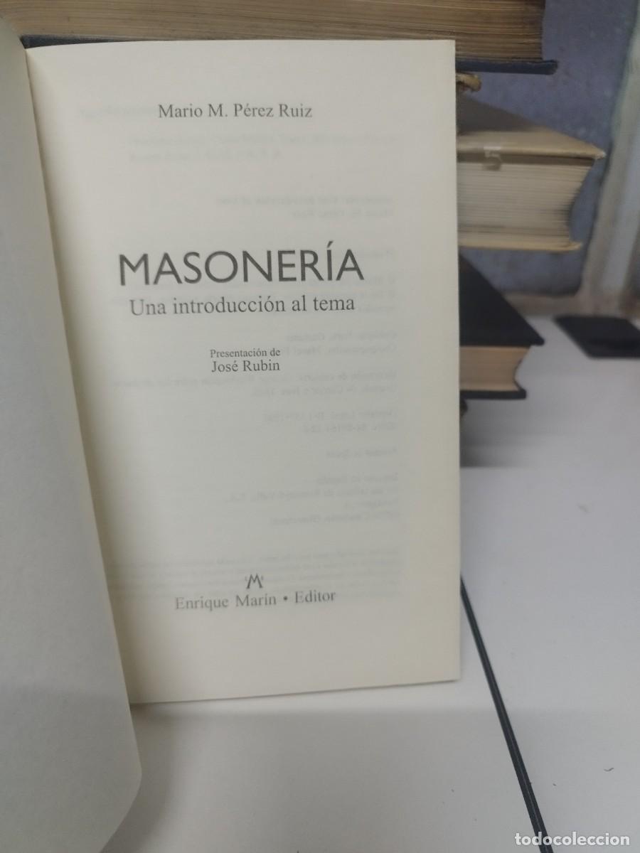Libros de segunda mano: Masoner&iacute;a. Una introducci&oacute;n al tema. Mario M. P&eacute;rez Ruiz. - Foto 2