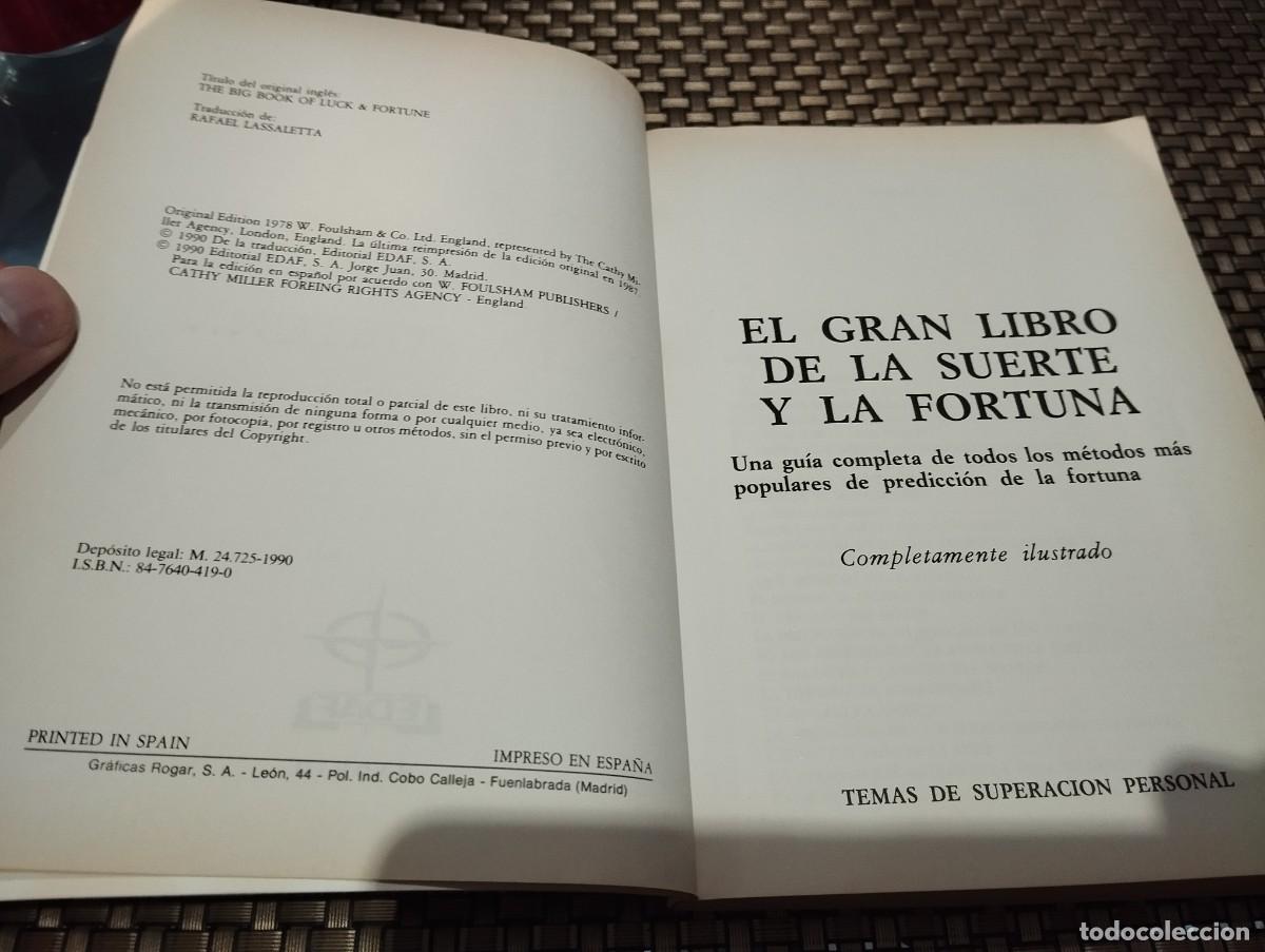 Libros de segunda mano: EL GRAN LIBRO DE LA SUERTE Y LA FORTUNA -edita : EDAD - Foto 2