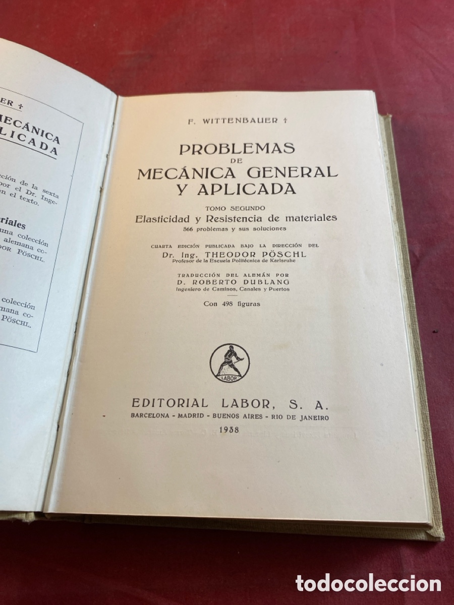 Libros de segunda mano: PROBLEMAS DE MEC&Aacute;NICA GENERAL Y APLICADA 1938 - Foto 2