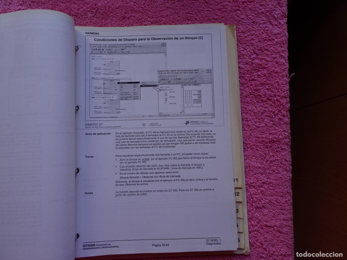 Libros de segunda mano: autom&aacute;tas programables s7 nivel 1 simatic version octubre 2002 a&ntilde;o 2005 curso de formacion siemens - Foto 5
