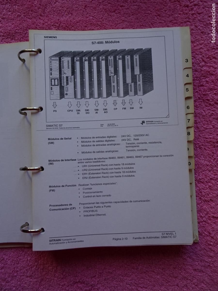 Libros de segunda mano: autom&aacute;tas programables s7 nivel 1 simatic version octubre 2002 a&ntilde;o 2005 curso de formacion siemens - Foto 9