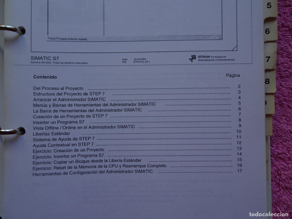 Libros de segunda mano: autom&aacute;tas programables s7 nivel 1 simatic version octubre 2002 a&ntilde;o 2005 curso de formacion siemens - Foto 18