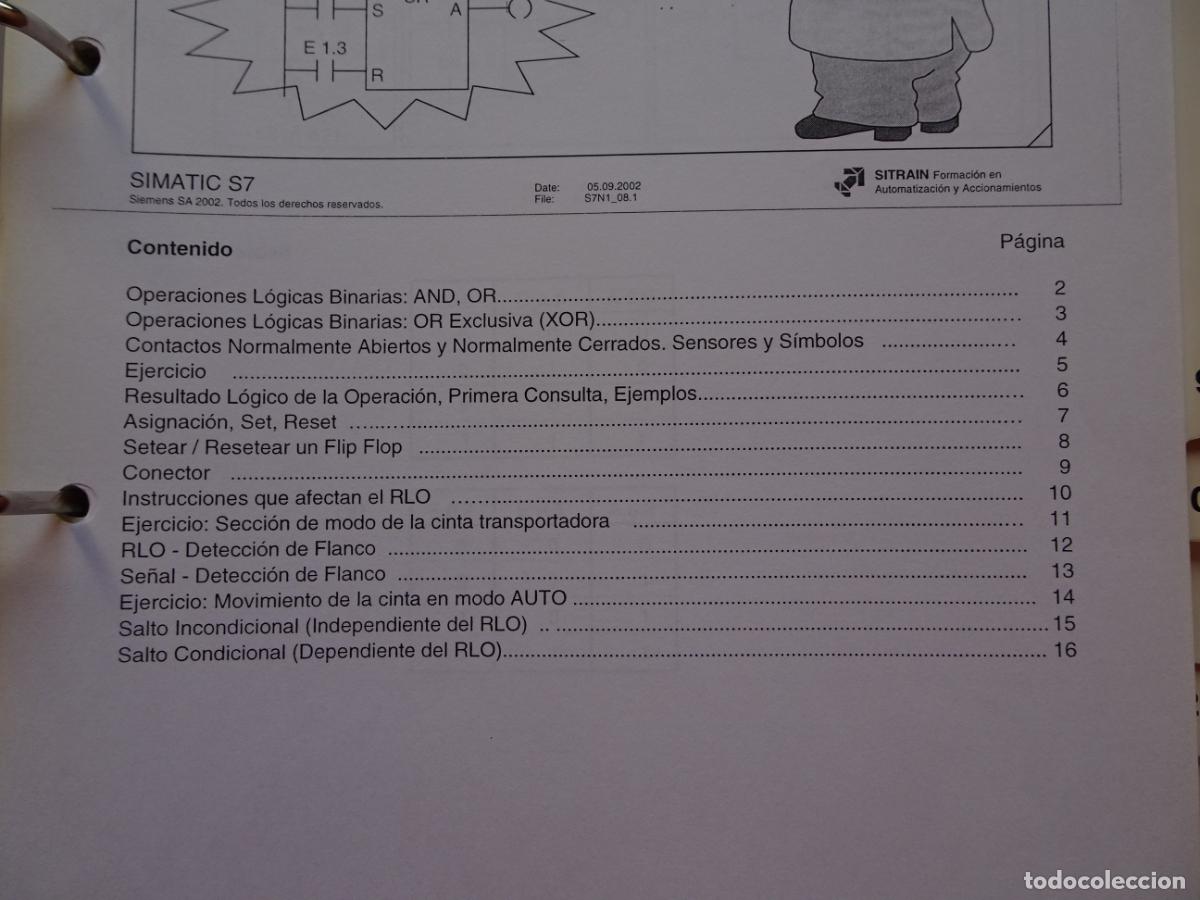 Libros de segunda mano: autom&aacute;tas programables s7 nivel 1 simatic version octubre 2002 a&ntilde;o 2005 curso de formacion siemens - Foto 22