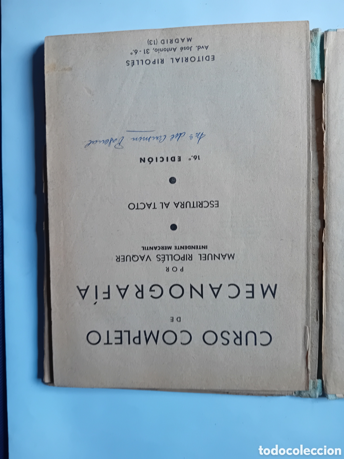 Libros de segunda mano: curso completo de mecanograf&iacute;a Ripoll&eacute;s 1965 - Foto 3