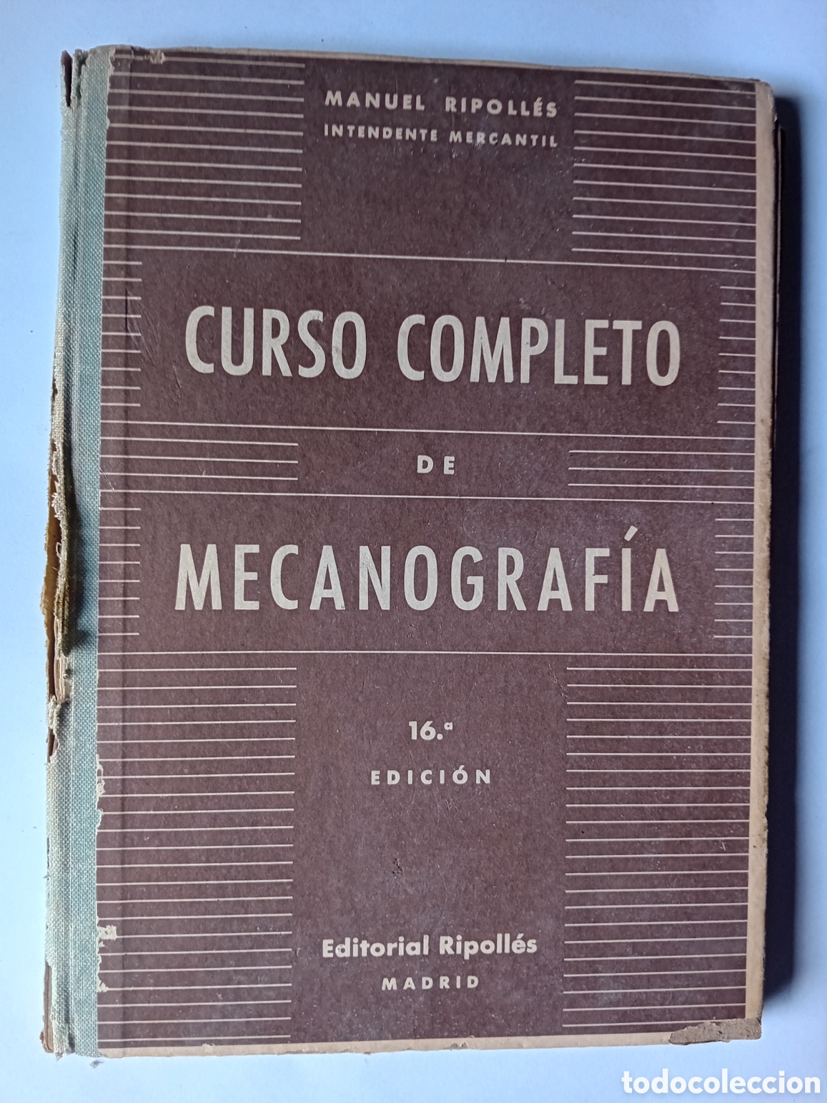 Libros de segunda mano: curso completo de mecanograf&iacute;a Ripoll&eacute;s 1965 - Foto 1
