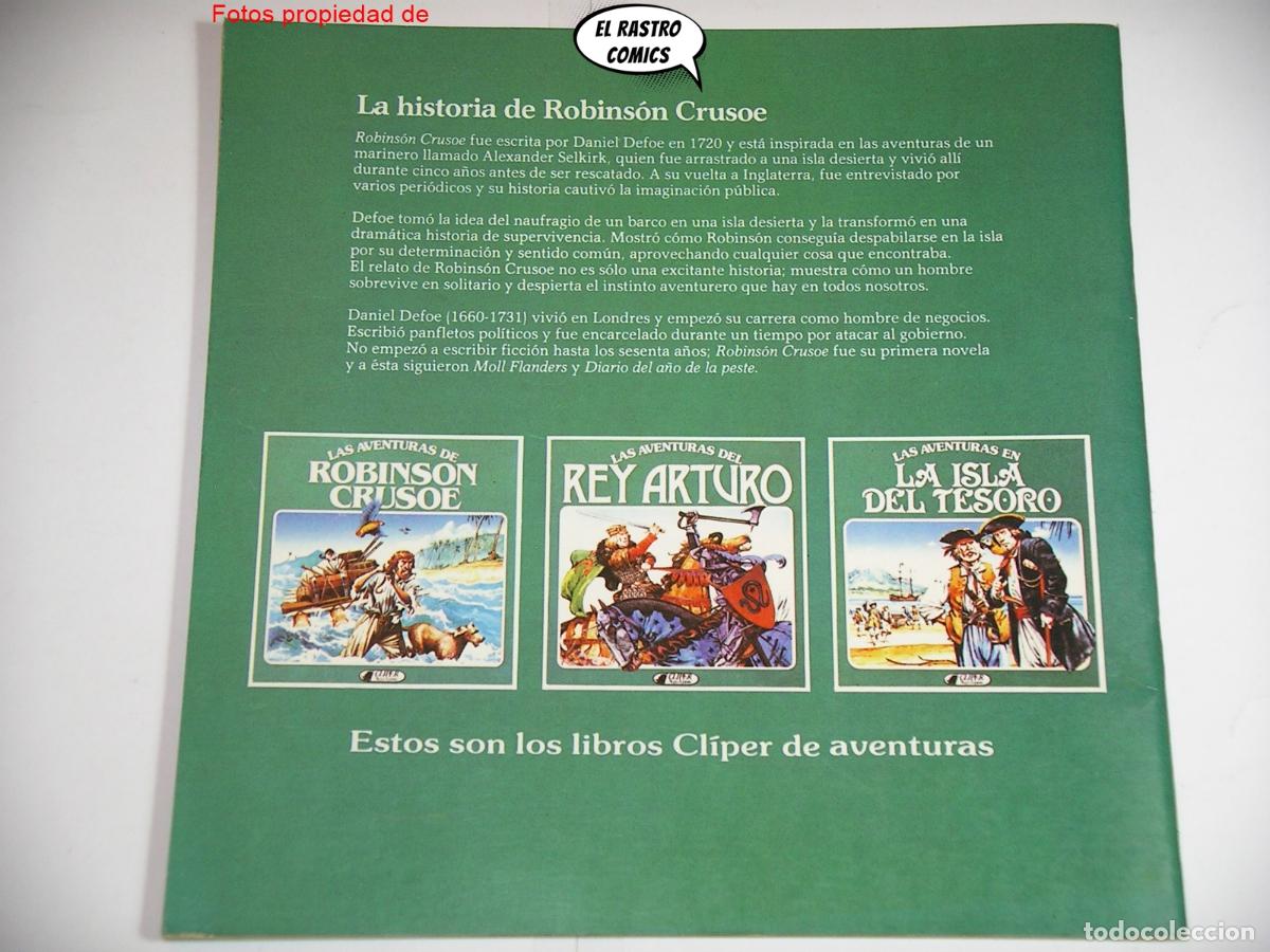 Libros de segunda mano: Robinson Crusoe, Las aventuras de, Peter Dennis, ed. Cliper 1982 - Foto 2