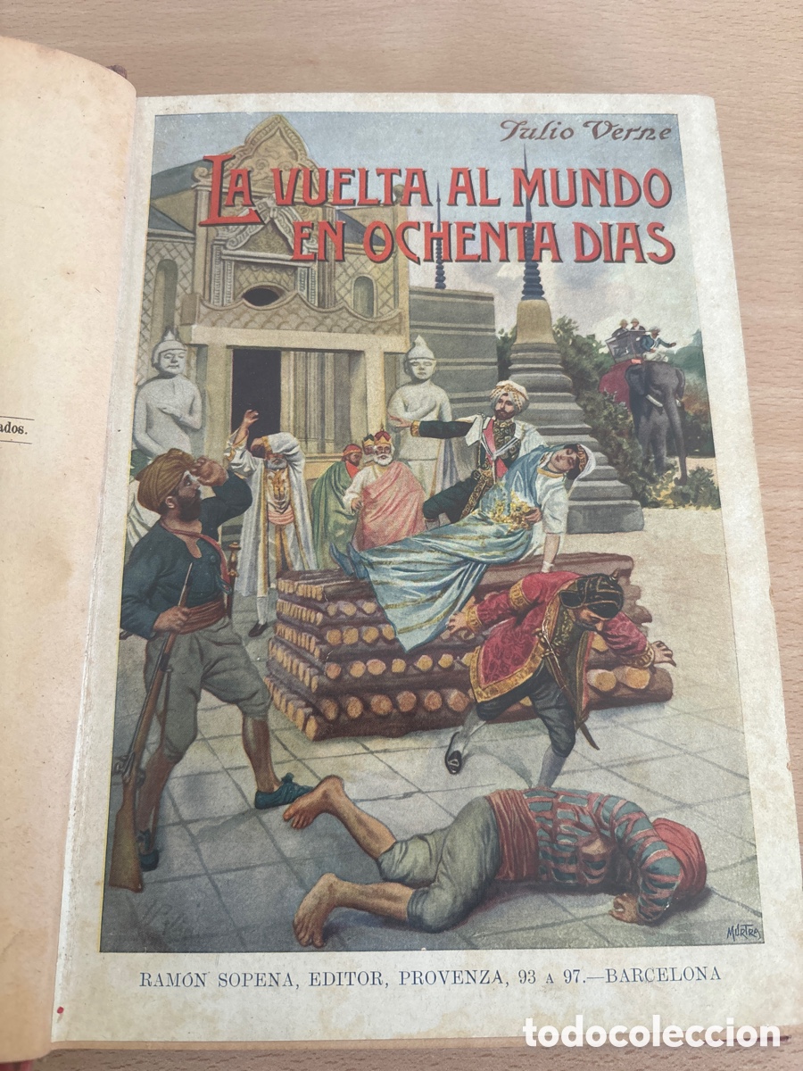 Libros de segunda mano: Libro la vuelta al mundo en 80 d&iacute;as - Foto 3