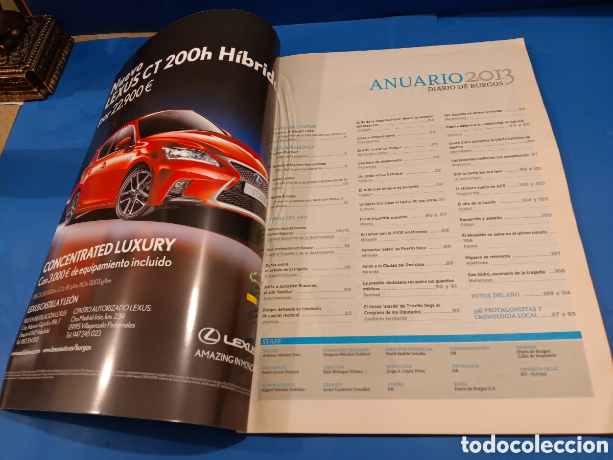 Libros de segunda mano: &rdquo;&rdquo; ANUARIO DIARIO DE BURGOS 2013&rdquo;&rdquo;....... - Foto 2